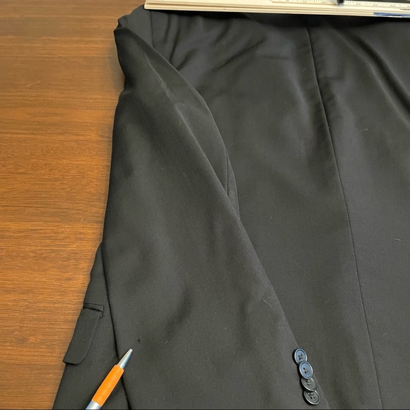 Tommy Hilfiger Mens Two Button Blazer Blue Lined Notch 41R FLAW Stain - Picture 9 of 13